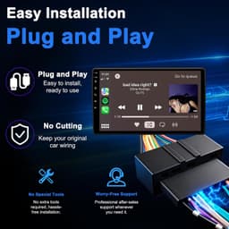 10.2in Android 13 Car Stereo Wireless CarPlay Android Auto Chevy Silverado 2014 gallery image 4