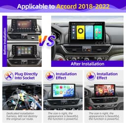 Android 13 Car Stereo Wireless CarPlay Android Auto Honda Accord 10th 2018-2022 gallery image 4