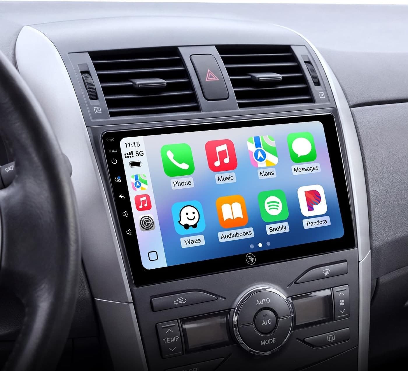9in Android 13 Car Stereo Wireless CarPlay Android Auto Toyota Corolla 08-13 GPS