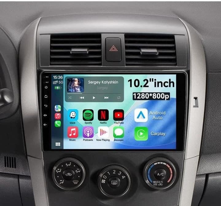 Android 13 Car Stereo Wireless CarPlay Android Auto Toyota Corolla 2009-2013 Plu